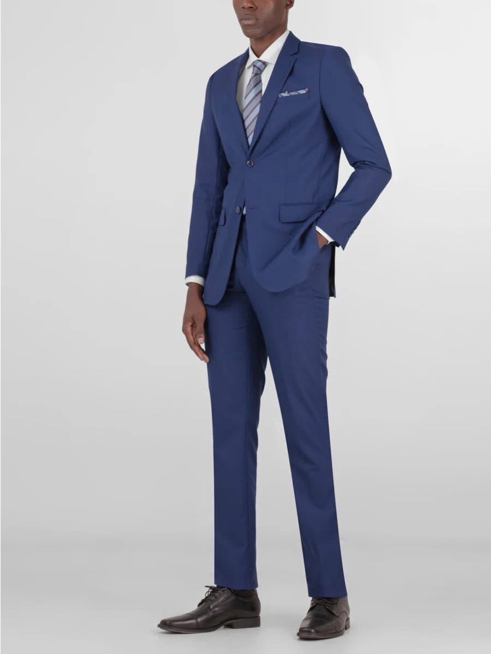 Men's Pocket Fit Blue Suit Jacket & Trousers